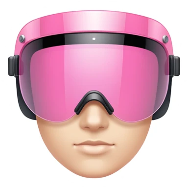 pink tinted shield visor glasses, frameless Y2K style, one continuous lens sticker