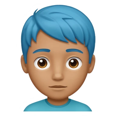A profile imogi that is blue and aqua color and with  texxure a boy one something like that sticker