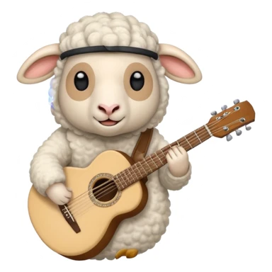 sheep guitarist sticker