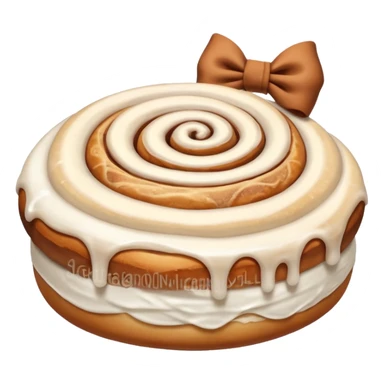cinnamon roll bow sticker