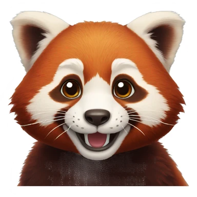 Smiling Red panda sticker