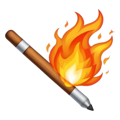 Blunt on fire sticker