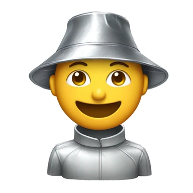 Person wearing a tin foil hat sticker