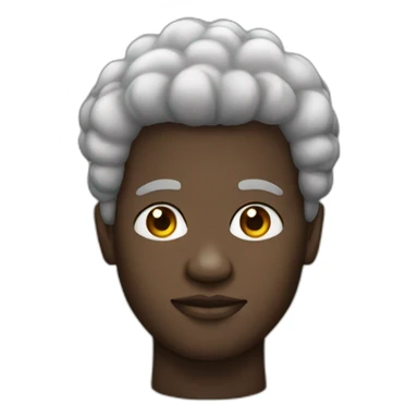 black afro guy with earrings sticker