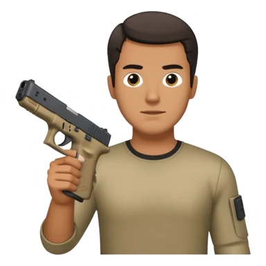 GUY HOLDING A GLOCK 19 GEN 5 sticker