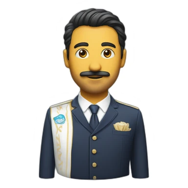 A gentleman with jersey srijan printed on it sticker