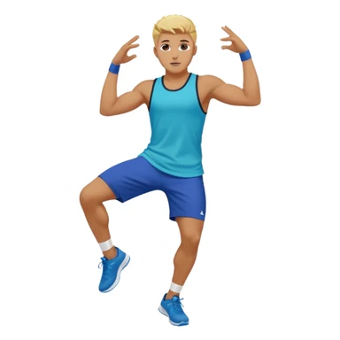 A person doing the griddy dance on top of Jake paul sticker