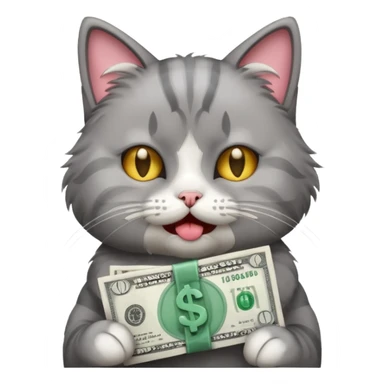 Cat crying spending money sticker