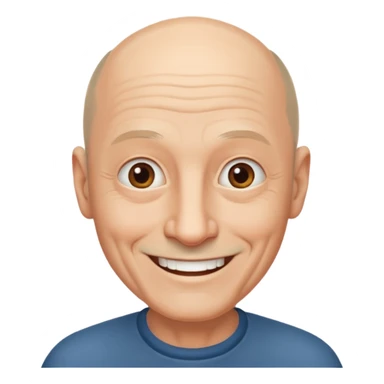 Homme 60 ans presque chauve sticker