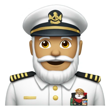 Santa in a marine uniform sticker