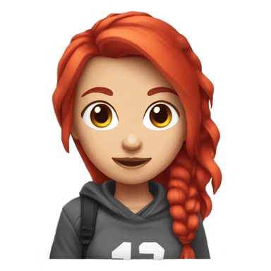 Gamer girl whit red hair sticker
