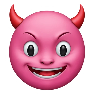 Devil emoji but pink 😈 sticker