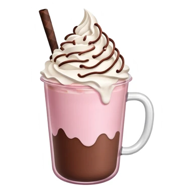 Pastel Pink Frozen Cream Hot Chocolate  sticker