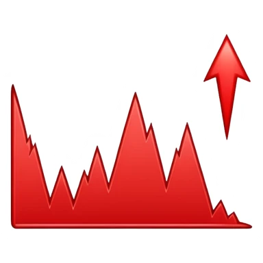 graph starting at top with the line going down and the line being red sticker