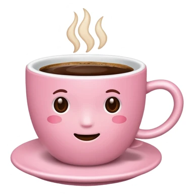 light-pink cup of coffee sticker