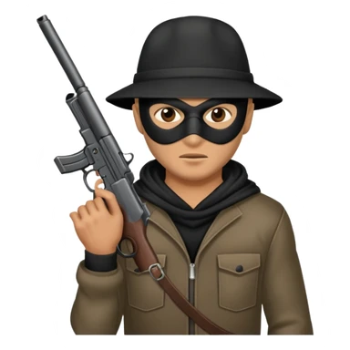 Hoodlum burglar madk and gun with switch and extended clip sticker