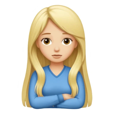 blonde cartoon girl long hair saying take a time out sticker