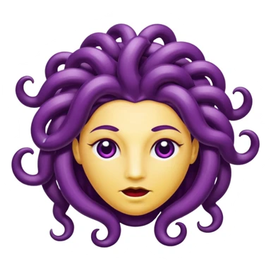Hazme una medusa con piel de uva morada sticker