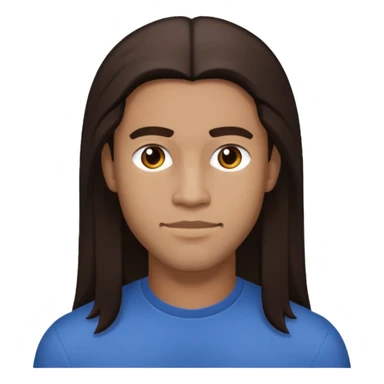 Lloyd Polite Jr with long dark brown hair sticker