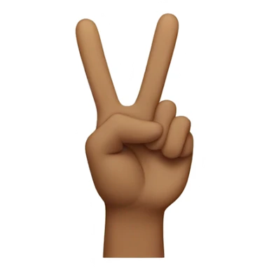 Peace sign with thumb sticking out sticker