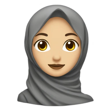 a woman in a hijab is sweeping the floor sticker