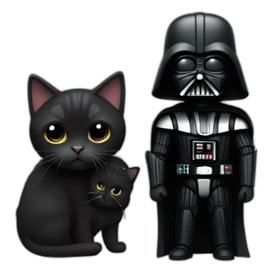 Dark vador with a cat sticker