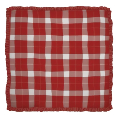 Red plaid blanket folded sticker