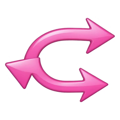 Pink curved arrow sticker