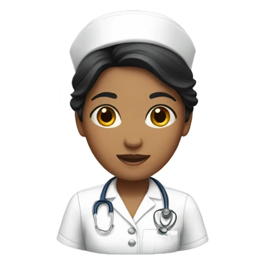a Nurse with black hair and tanned skin sticker