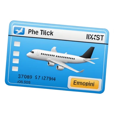 Fly ticket sticker