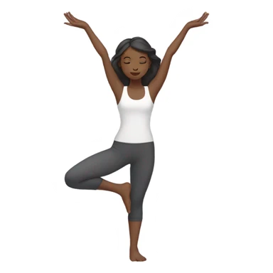 girl doing yoga sticker