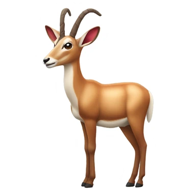 antelope wearing a rudolph custome  sticker