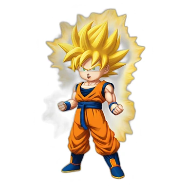 Son Goku lanch Kamehameha sticker