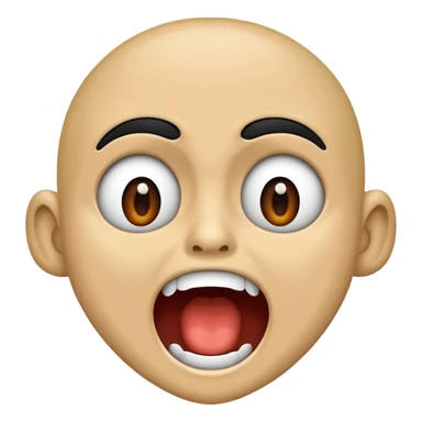 Someone screaming as loud as they can, make it skin color and no other stuff on it sticker