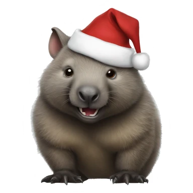 A wombat wearing a Santa hat wearing a eagles jersey  sticker