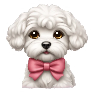 Schichon puppy with bow sticker