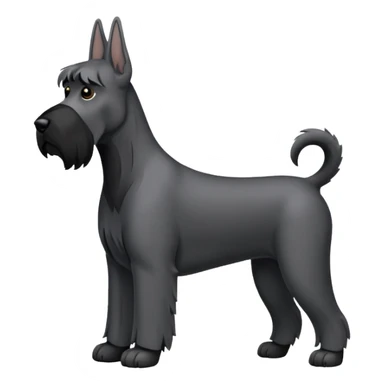 Giant schnauzer with cropped ears sticker
