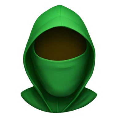 green hood without face sticker