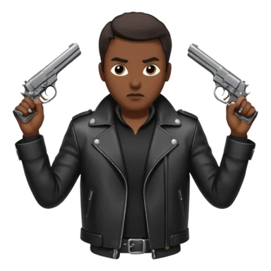 Un persona mala con pistolas sticker