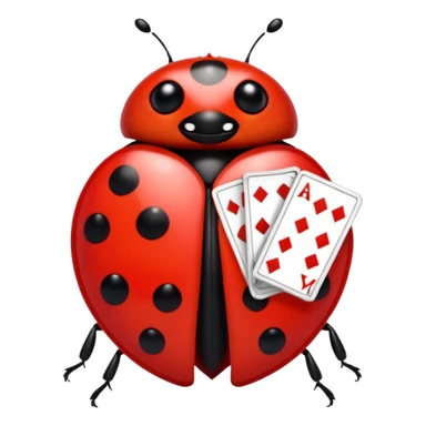 Ladybug with tarot cards sticker