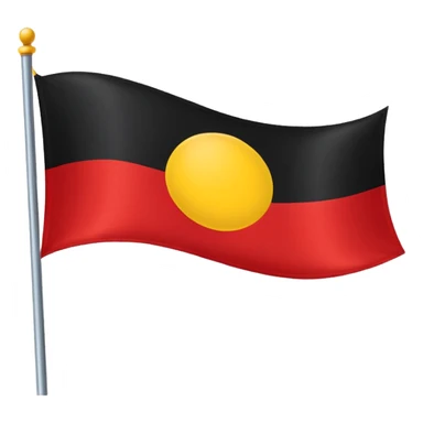 a wavy black and red rectangle flag with a yellow circle in the middle  sticker