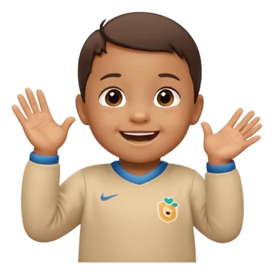 A toddler with a tiny jersey, clapping with adorable enthusiasm sticker
