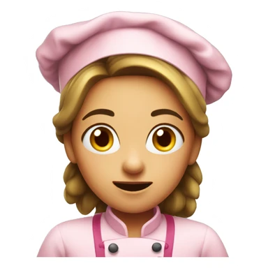 girl cook with a surprised face sticker