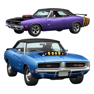 Black bumblebee very fast racing 1969 dodge charger roadster rustic old antique rat hot rodded blueberry and cherry pearl  sticker