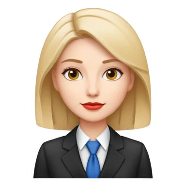 professional woman character with business attire sticker