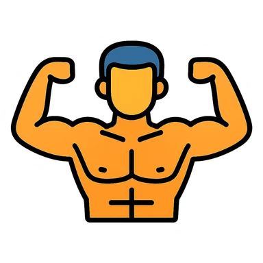 A muscular man. sticker