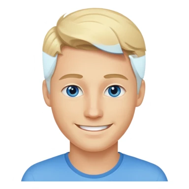 Young white handsome blonde man with a beautiful smile and blue eyes sticker