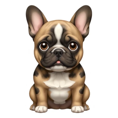 Brindle French bulldog sticker