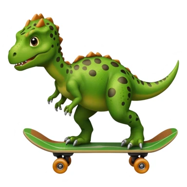 Dinosaur on a skateboard sticker