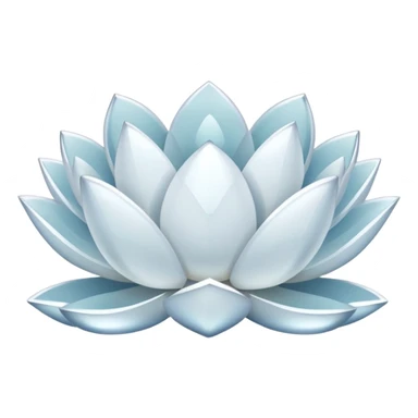 white clear crystal lotus sticker